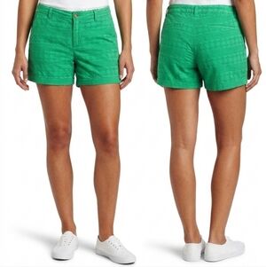 Merona.  Women's Green Eyelet Embroidered ShortsSZ- 18 Bright Green  100% Cotton